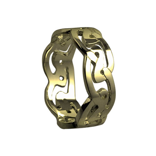 9ct Gold 8mm Celtic Wedding Ring Sizes R-Z+1 - Image 2
