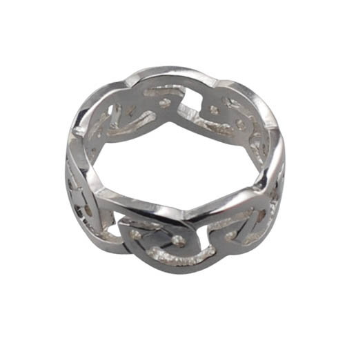 Silver 8mm Celtic Wedding Ring Sizes K-Q