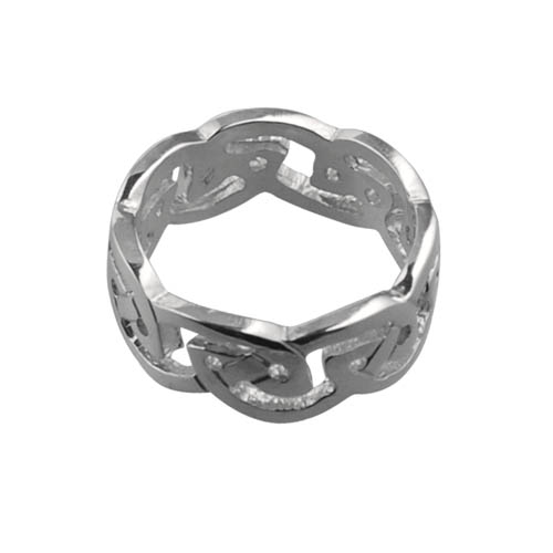 9ct White Gold 8mm Celtic Wedding Ring Sizes L-Q