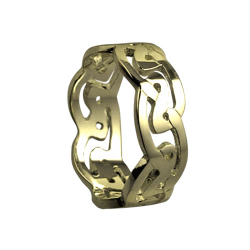 18ct Gold 8mm Celtic Wedding Ring Sizes R-Z+1 - Image 2