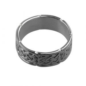 Platinum 6mm Celtic Wedding Ring Sizes H-Q