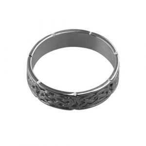 Platinum 6mm Celtic Wedding Ring Sizes R-Z