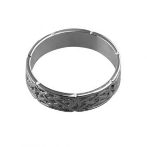 9ct White Gold 6mm Celtic Wedding Ring Sizes R-Z
