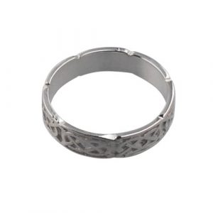 Silver 4mm Celtic Wedding Ring Sizes H-Q