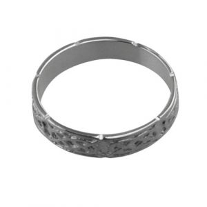 Silver 4mm Celtic Wedding Ring Sizes R-Z
