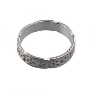 9ct White Gold 4mm Celtic Wedding Ring Sizes H-Q