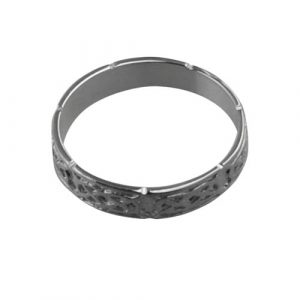 9ct White Gold 4mm Celtic Wedding Ring Sizes R-Z