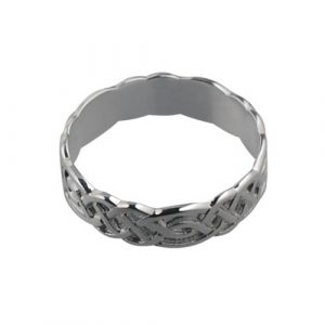 Silver 6mm Celtic Wedding Ring Sizes R-Z