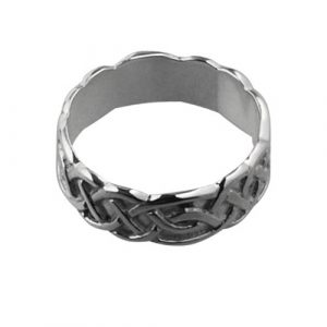 9ct White Gold 6mm Celtic Wedding Ring Sizes I-Q
