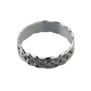 9ct White Gold 6mm Celtic Wedding Ring Sizes R-Z