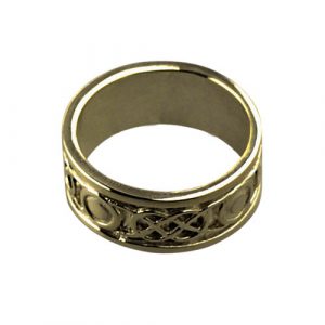 9ct Gold 8mm Celtic Wedding Ring Sizes L-Q