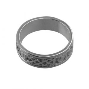 Silver 6mm Celtic Wedding Ring Sizes H-Q