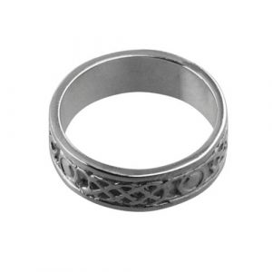 9ct White Gold 6mm Celtic Wedding Ring Sizes H-Q