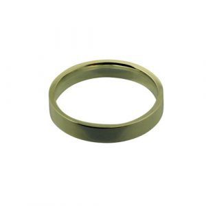 9ct Gold 4mm plain flat Court shaped Wedding Ring Sizes Q-Z