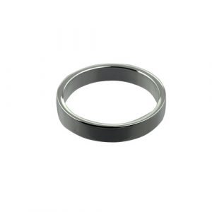 18ct White Gold 4mm plain flat Wedding Ring Sizes Q-Z