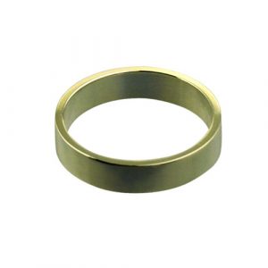 9ct Gold 4mm plain flat Wedding Ring Sizes I-P