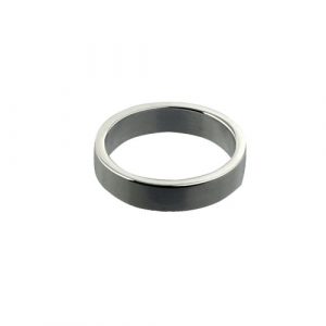 9ct White Gold 4mm plain flat Wedding Ring Sizes I-P