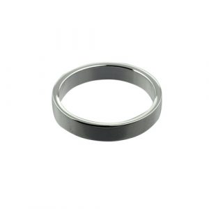 9ct White Gold 4mm plain flat Wedding Ring Sizes Q-Z