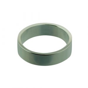 Silver 6mm plain flat Wedding Ring Sizes Q-Z