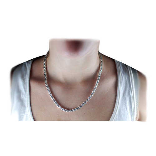 Silver fancy chain necklace 18 inches - Image 3
