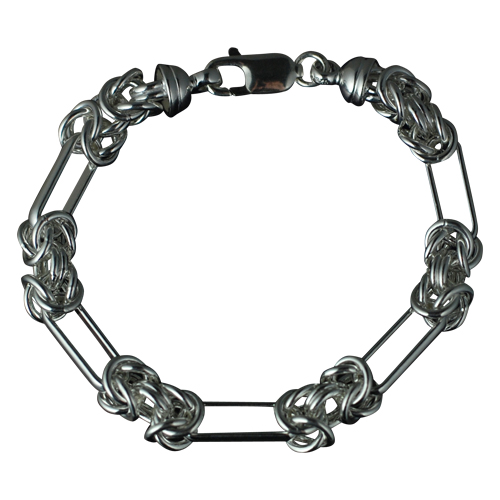 Silver fancy handmade Bracelet chain 7.5 inches - Image 3
