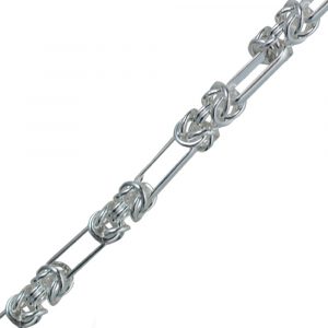 Silver fancy handmade Bracelet chain 7.5 inches