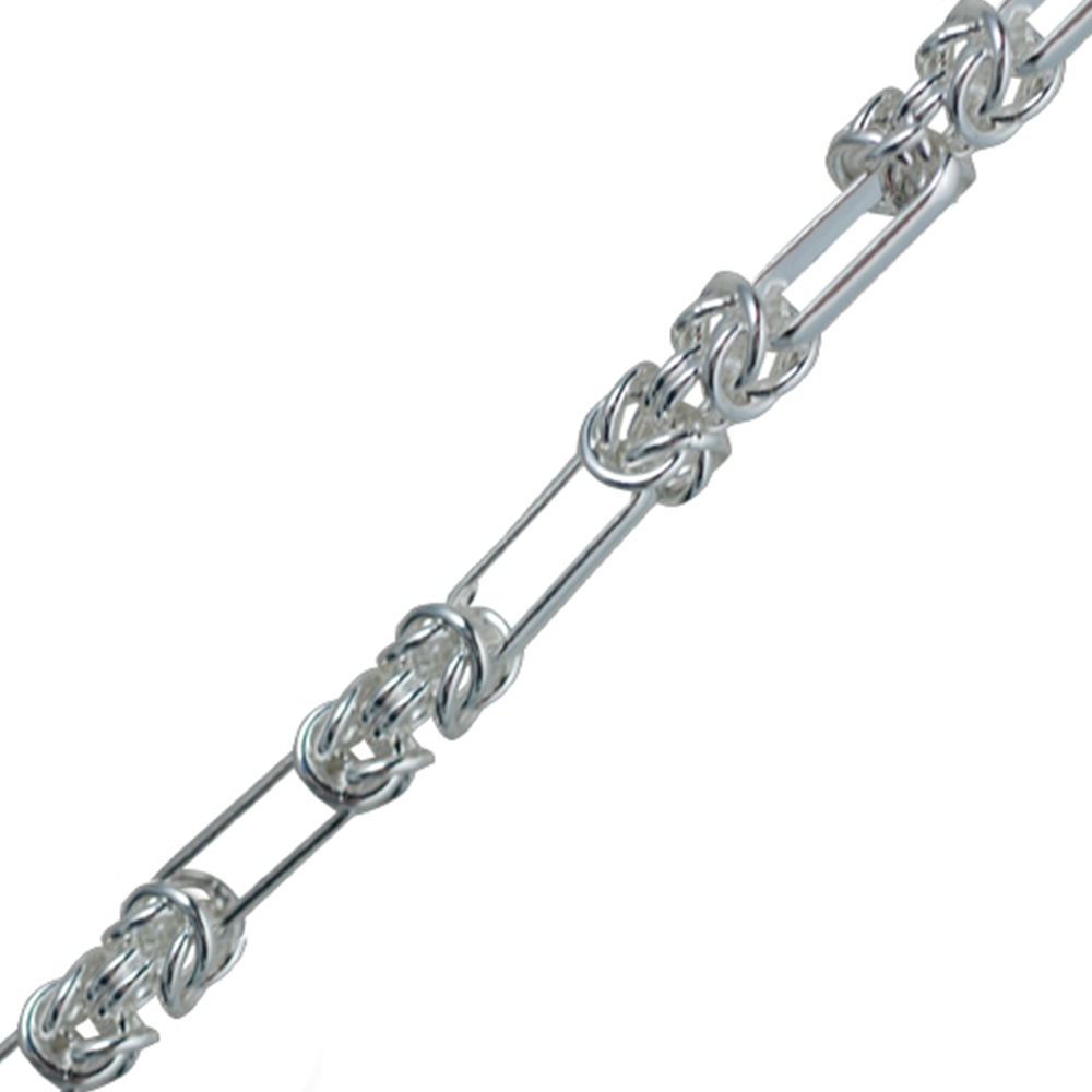 Silver fancy handmade Bracelet chain 7.5 inches