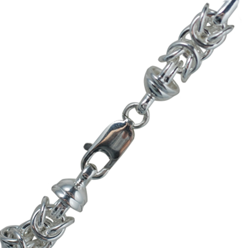 Silver fancy handmade Bracelet chain 7.5 inches - Image 2