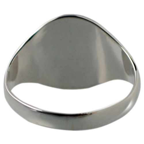 Silver 15x13mm solid hand engraved solid oval Signet Ring Sizes R-Z - Image 3