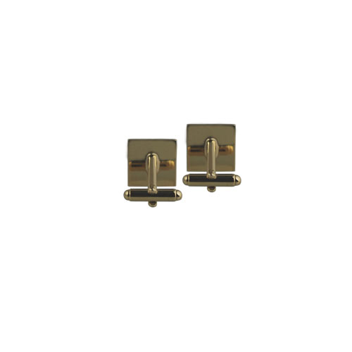 GP 16mm square enameled swivel Cufflinks - Image 4
