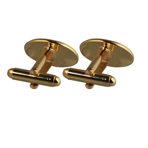 GP 13x19mm oval sunburst enameled swivel Cufflinks - Image 4