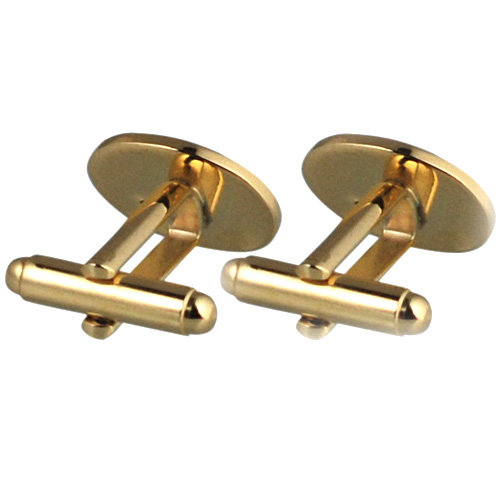 GP 12x17mm oval star set CZ swivel Cufflinks - Image 4