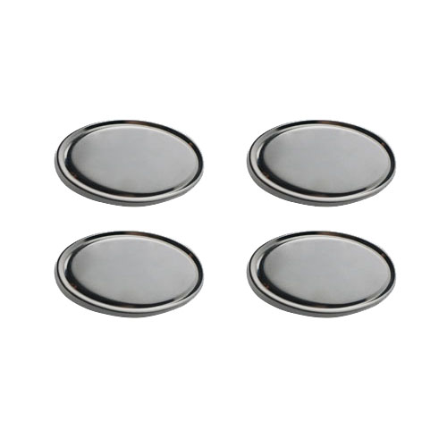 Silver 12x19mm oval line border chain Cufflinks - Image 2