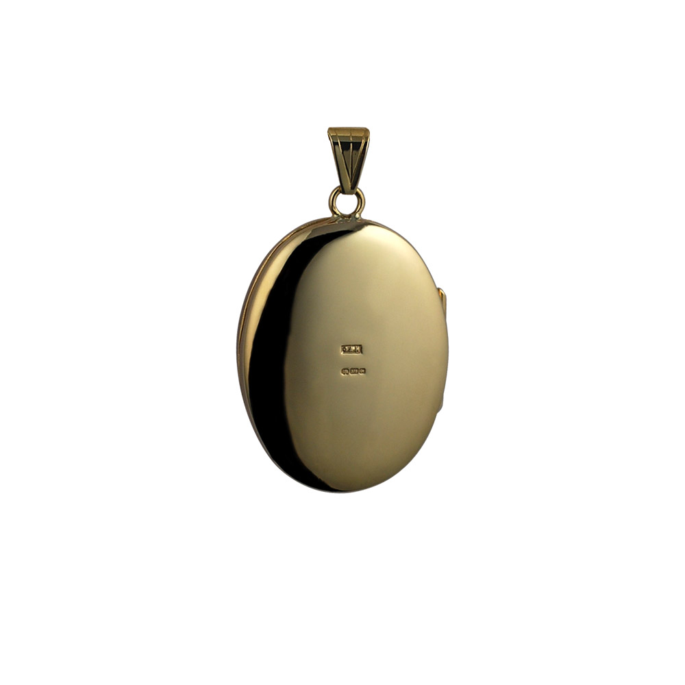 9ct Gold 35x26mm hand engraved oval family Locket - Image 3