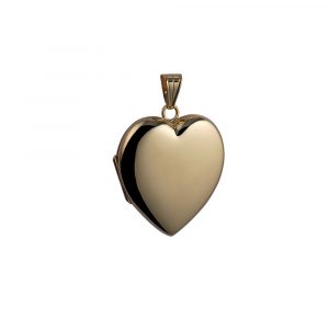 9ct Gold 30x28mm plain heart Locket