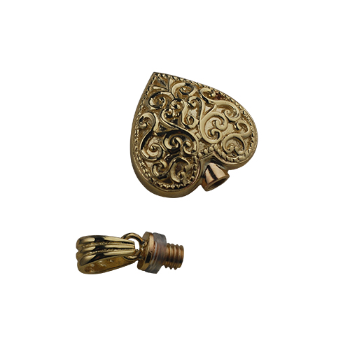 9ct Gold 25x22mm handmade Embossed Heart Memorial Locket - Image 2