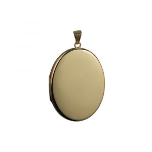 9ct Gold 45x36mm plain flat oval Locket