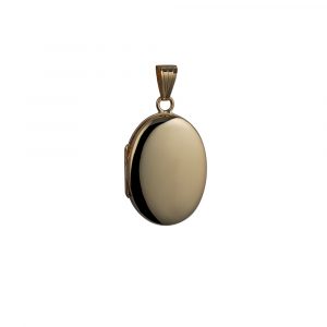 9ct Gold 27x20mm plain oval Locket