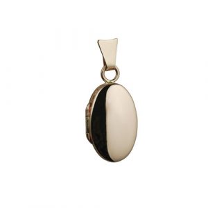 9ct Rose Gold 18x11mm plain oval Locket