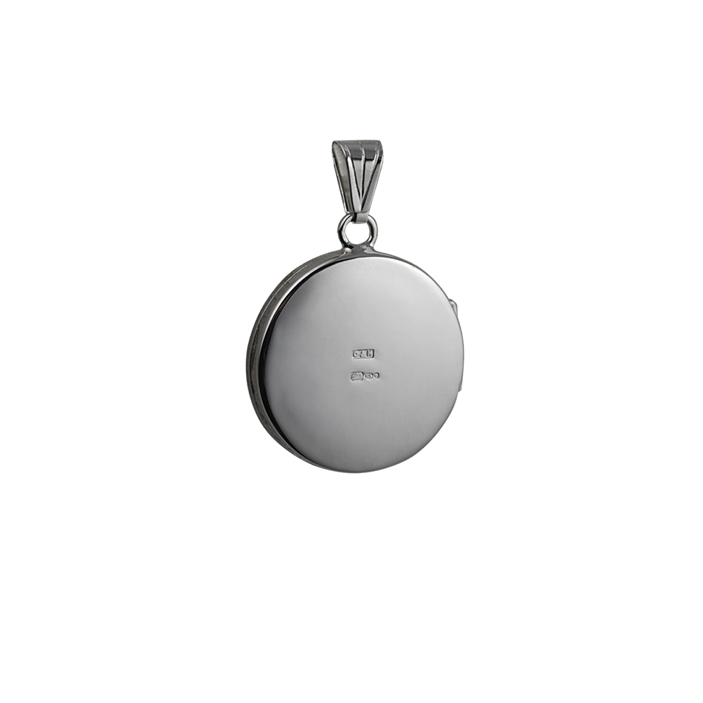Silver 23mm round flat Celtic hand engraved Locket - Image 3