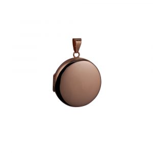 9ct Rose Gold 29mm plain round Locket