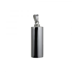Silver 33x13x10mm handmade plain oval Memorial Cylinder