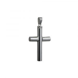 Silver 40x25x6mm handmade plain Memorial Cross
