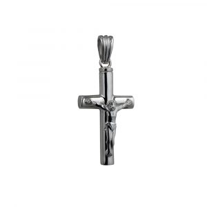 Silver 32x18x4mm handmade Memorial Crucifix Cross