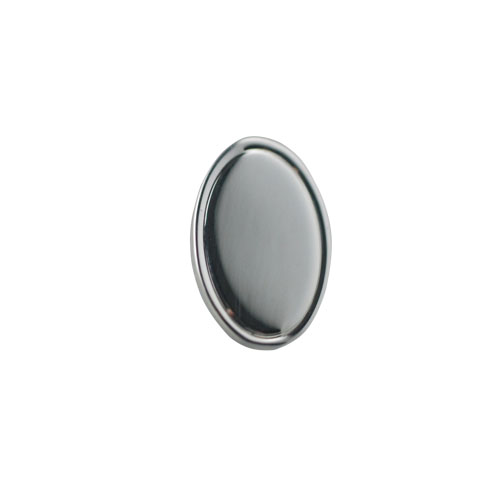 Silver 13x8mm oval line border Tietack