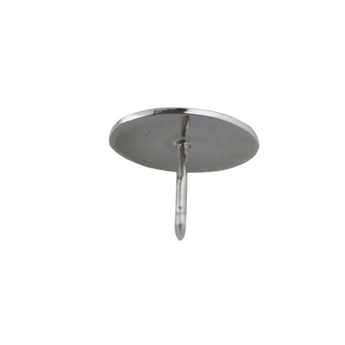 Silver 13x8mm oval line border Tietack - Image 2