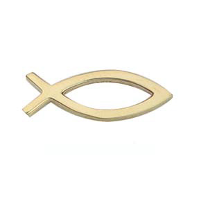 9ct Gold 7x21mm Christian Fish symbol Tietack