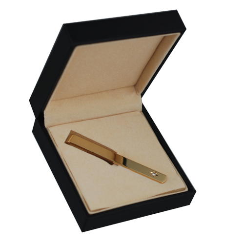 GP 6x55mm plain star set CZ Tie Slide - Image 2