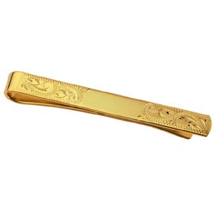 GP 6x55mm hand engraved Tie Slide