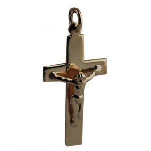 9ct Gold 34x19mm Flat Latin Crucifix Cross